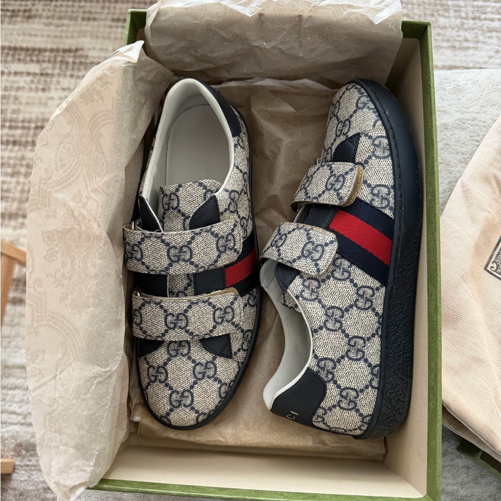 Gucci Teen Ace Sneakers GG Supreme size 34 IT - Picture 3 of 10